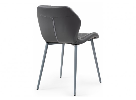 Стул на металлокаркасе Вальд экокожа серый / серый глянец в Набережных Челнах