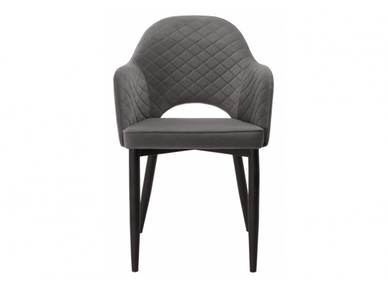 Стул на металлокаркасе Vener dark gray / black в Набережных Челнах