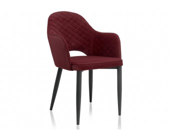 Стул на металлокаркасе Vener wine red