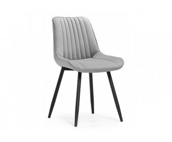Стул на металлокаркасе Вейв светло-серый (hl 63) / 10К черный каркас
