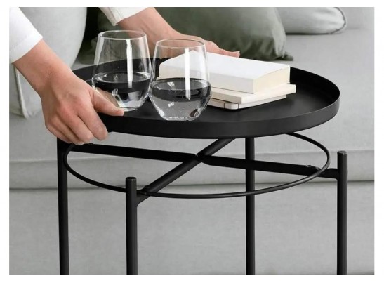 Журнальный столик-поднос Tray 1 46х52 black в Набережных Челнах