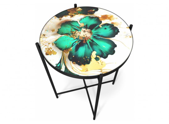 Журнальный столик SHT-CT8-3 малахитово-зеленый / черный муар в Набережных Челнах