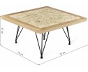 Журнальный столик SHT-TU29/H36/70/70 ДУБ/OSB прозрачный лак / чёрный муар в Набережных Челнах