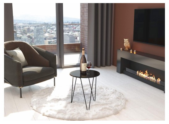 Кофейный столик SHT-CT27 черный глянец / черный муар в Набережных Челнах