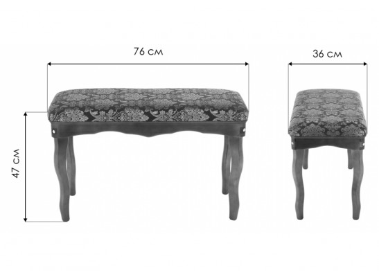 Банкетка Амадео орех / бежевый в Набережных Челнах