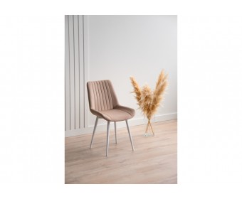 Стул на металлокаркасе Седа 360 бежевый (zd 210) / белый