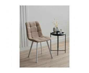 Стул на металлокаркасе Чилли бежевый / белый