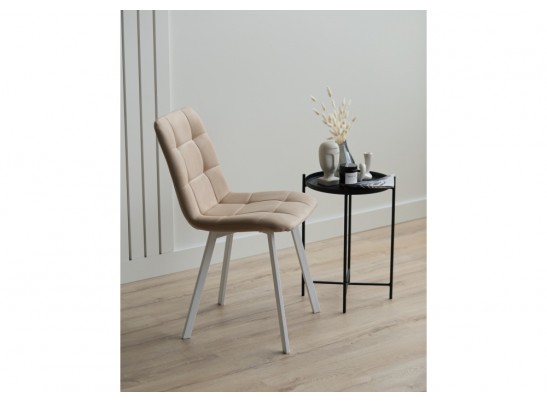 Стул на металлокаркасе Чилли бежевый / белый