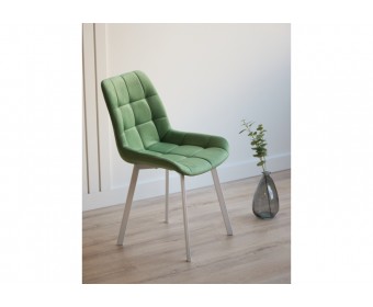 Стул на металлокаркасе Челси 360 П фисташковый (zd 651) / белый