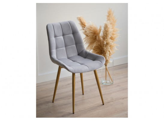 Стул на металлокаркасе Челси К светло-серый (zd 960) / золотой в Набережных Челнах