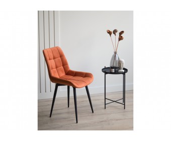 Стул на металлокаркасе Челси 360 К терракотовый (zd 432) / черный