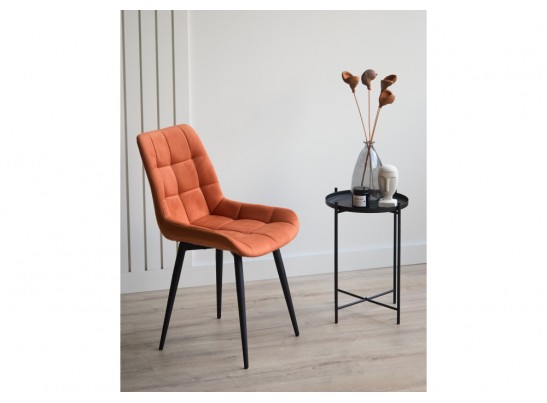 Стул на металлокаркасе Челси 360 К терракотовый (zd 432) / черный в Набережных Челнах