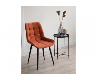Стул на металлокаркасе Челси 360 К терракотовый (zd 432) / черный