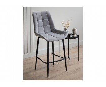 Полубарный стул Челси 360 светло-серый (zd 960) / черный