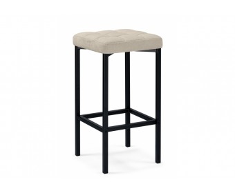 Барный стул Лофт ткань канди крем / черный матовый