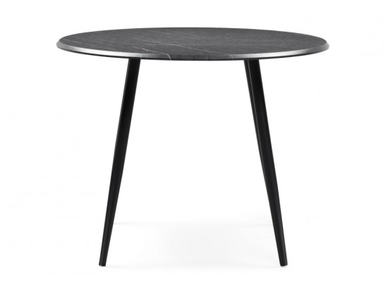 Деревянный стол Абилин 100х76 мрамор черный / черный матовый в Набережных Челнах