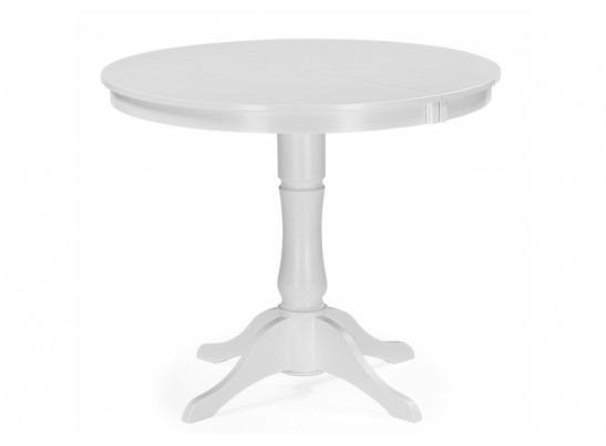 Деревянный стол Амадей 90(130)x90 белый матовый в Набережных Челнах