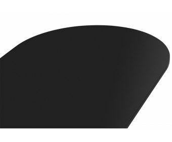 Деревянный стол Барон О 200 х 90 черная пленка шагрень / золотые ноги