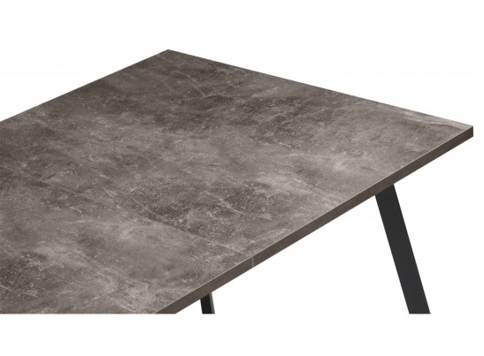 Деревянный стол Кортни 117 (157) x 77 бетон темный / черный матовый в Набережных Челнах