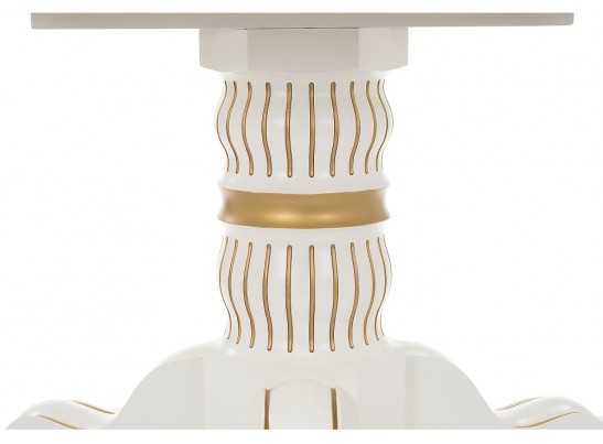 Деревянный стол Лорд молочный / золотая патина в Набережных Челнах