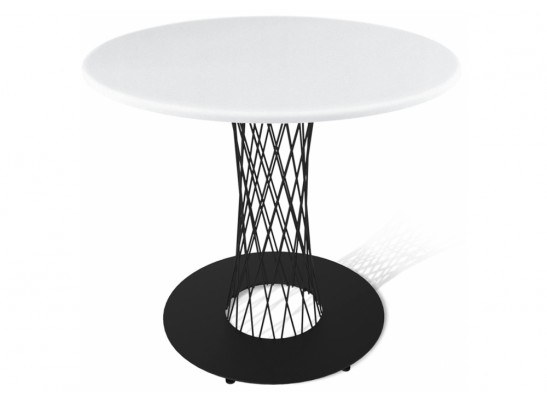 Деревянный стол SHT-TU3-1/80 МДФ черный муар / белый в Набережных Челнах