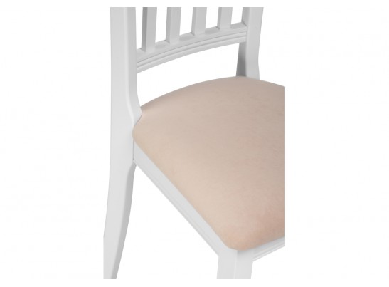 Деревянный стул Фрезино бежевый велюр / белый в Набережных Челнах
