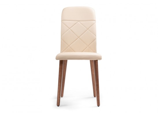 Деревянный стул Кимбайя экокожа крем / орех в Набережных Челнах