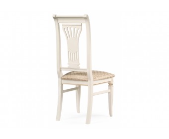 Деревянный стул Roy золото патина тк. К02 бежевая / слоновая кость