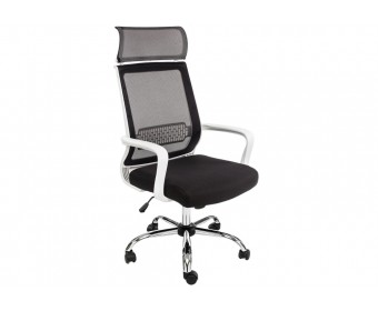 Компьютерное кресло Lion черно-белое