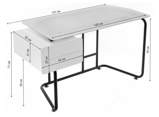 Компьютерный стол Desk черный в Набережных Челнах