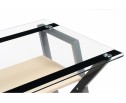 Компьютерный стол Gunar silver gray / clear glass в Набережных Челнах
