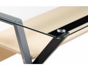 Компьютерный стол Gunar silver gray / clear glass в Набережных Челнах