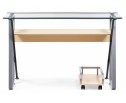 Компьютерный стол Gunar silver gray / clear glass в Набережных Челнах