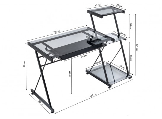 Компьютерный стол Kros 140х55х101 в Набережных Челнах