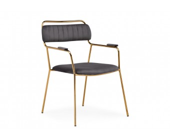 Кресло Aspen dark gray / gold