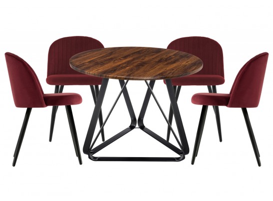 Обеденная группа Енлиан wine red / brown / black в Набережных Челнах