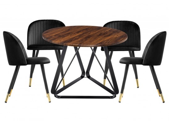 Обеденная группа Иокон black / brown / gold в Набережных Челнах