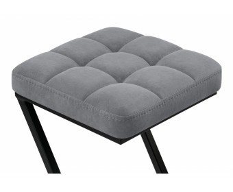 Полубарный стул Амаури микровелюр катания сильвер / черный