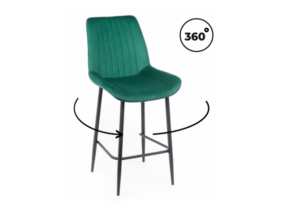 Полубарный стул Седа 360 зеленый (zd 667) / черный в Набережных Челнах
