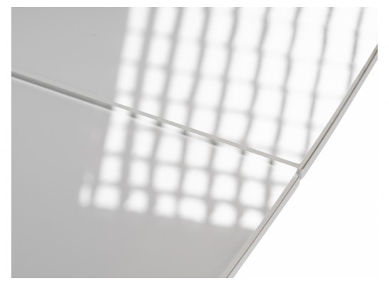 Стеклянный стол Эмма 110(150)x70 белый мрамор / белый в Набережных Челнах