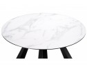 Стеклянный стол Вернер белый мрамор / черный в Набережных Челнах