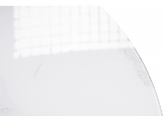 Стеклянный стол Вернер 115х75 белый мрамор / черный в Набережных Челнах