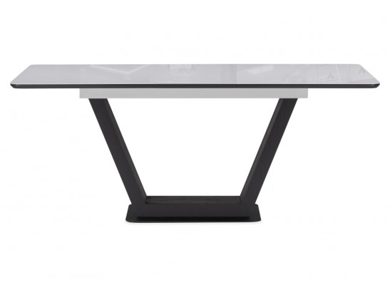 Стол на тумбе Иматра 140(180)х80х75 ультра белый / черный в Набережных Челнах