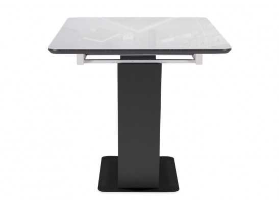 Стол на тумбе Иматра 140(180)х80х75 ультра белый / черный в Набережных Челнах