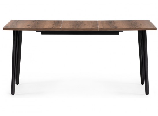 Стол раскладной Денвер Лофт 120(160)х75х75 25 мм дуб делано темный / черный матовый в Набережных Челнах