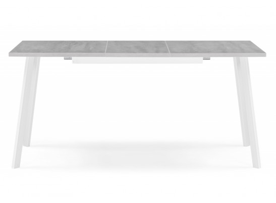 Деревянный стол Колон Лофт 120(160)х75 бетон светлый / белый матовый в Набережных Челнах