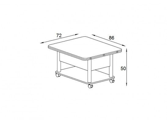 Стол-трансформер Виват светлый венге / белый в Набережных Челнах