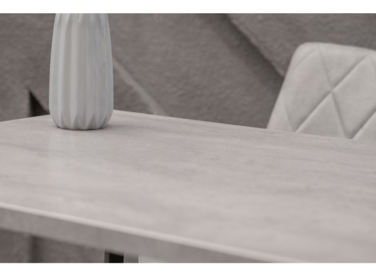 Стол Тринити Лофт 120 бетон / черный матовый в Набережных Челнах