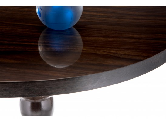 Стол Вилмар с глянцевой столешницей темное дерево в Набережных Челнах