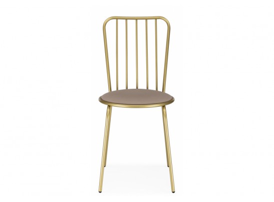 Стул на металлокаркасе Авалон бежевый велюр / золото в Набережных Челнах